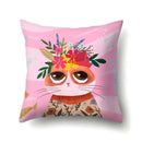 Axyaa Geometric Cat Dog Print Polyester Pillow Cover 45x45cm