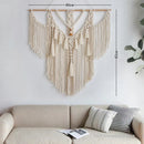 Handwoven Nordic Style Macrame Wall Hanging Tapestry with Tassels for Home Art Decor by Axyaa