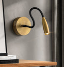 Axyaa Copper Line Pipe Wall Sconces with Acrylic Lampshade for LED Bedroom Wall Lamp