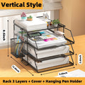 Axyaa Mesh Desk Organizer File Tray Rack Shelf for Office Document Storage