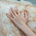 Axyaa Plush Faux Fur Rug for Living Room Bedroom Luxe Sheepskin-Style Carpet