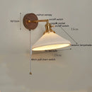 Axyaa Nordic Walnut LED Wall Sconce Bedroom Living Room Modern Wandlamp
