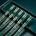 Axyaa Reusable Korean Chopsticks Set - Non Slip Easy to Use