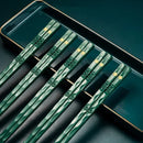 Axyaa Reusable Korean Chopsticks Set - Non Slip Easy to Use
