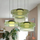 Axyaa Amber Smoky Grey Glass Pendant Lamp - LED Ceiling Light
