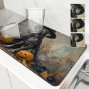 Axyaa Halloween Pumpkin Drain Pad Kitchen Drying Mat