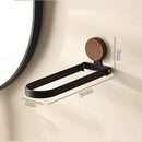 Axyaa Walnut Towel Rack: Wall-Mounted, Foldable Bathroom Towel Hanging Rod