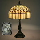 Axyaa Glass Table Lamp: Contemporary LED Tiffany Desk Light for Modern Decor