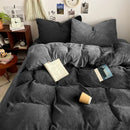Axyaa Double Winter Milk Fleece 4-Piece Bedding Set, Flannel Double Series