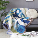 Axyaa Geometric Pattern Sofa Towel: Modern Minimalist Cover & Throw Blanket