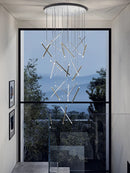 Luxury Axyaa LED Stair Chandelier for Modern Living and Dining Rooms