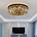 Axyaa Smokey Grey Glass Crystal Chandelier E14 for Home Decor Lighting