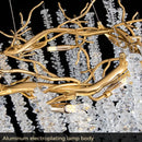 Axyaa Gold Branch Crystal Chandelier - Modern Luxury Hanging Chandeliers