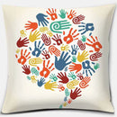 Rainbow Square Pillowcase by Axyaa: Home & Car Decor Accent