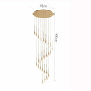 Axyaa Crystal Chandelier Stair Pendant Lamp Modern Living Room Interior Lighting