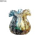 Axyaa Glass Flower Vase, Hydroponics Plant Pots, Table Decoration, Room Aesthetic Decor