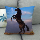 Axyaa Horse Print Cushion Covers: Animal Pillow Cases for Home Decoration