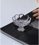 Axyaa Cloud High Dessert Plate, Shousi Tea Pastry Plate, Crystal Glass Plate