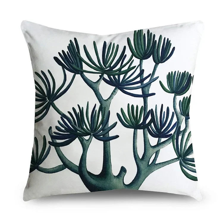 Axyaa Tropical Plant Leaves Pillowcase 45*45cm