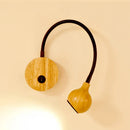 Nordic Wood LED Wall Lamp by Axyaa, Adjustable Bedroom Reading Light