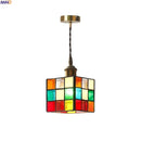 Axyaa Glass Square LED Pendant Lights - Nordic Decor Small Hanging Lamp