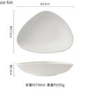 Axyaa Circular Triangle Ceramic Bowl Set for Molecular Cuisine, Salad, Dessert, and Soup