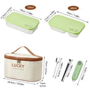 Axyaa Stainless Steel Kids Lunch Box - Leakproof & Reusable Bento Box
