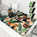 Axyaa Absorbent Non-slip Drain Mat for Coffee Bar and Kitchen Counter