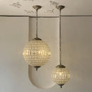 Axyaa Spherical Crystal Pendant Chandelier for Living Room and Bedroom