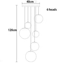 Axyaa Nordic Home Decoration Stair Chandelier Living Room Dining Room Indoor Lighting