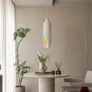 Axyaa Wabi Sabi Wind Chandelier: Handmade Cement LED Fixture for Creative Home Decor