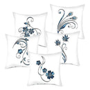 Axyaa Blue Flower Pattern Pillow Case