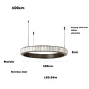 Axyaa Marble Black Gold Chrome Chandelier Pendant Light for Living Room