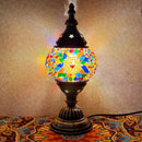 Axyaa Vintage Turkish Mosaic Table Lamp Handcrafted Art Deco Bedside Night Light