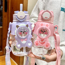 Axyaa Dinosaur Kids Straw Water Bottle