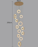 Axyaa LED Crystal Chandelier Ceiling Lamp for Modern Indoor Living Room Lighting
