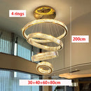 Axyaa Crystal Chandelier Stair Pendant Living Room Lighting Modern Interior Pendant Lights