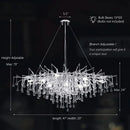 Axyaa Crystal Raindrop LED Chandelier, Elegant Home Decor Lighting Fixture