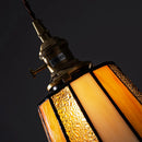 Axyaa Glass Adjustable LED Pendant Lights in Antique Gold Brass