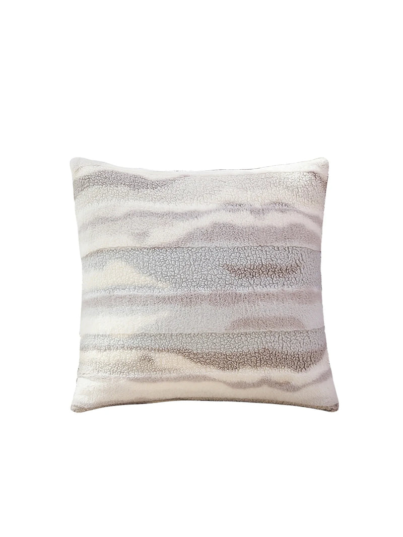 Axyaa Plush Gradient Rabbit Fur Cushion Cover 45x45cm for Sofa Living Room
