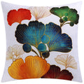 Yellow Grey Flower Pillowcase 45cm Double-Sided Print Cover for Home Decor by Axyaa