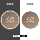 Axyaa Circular Decorative Human Body Induction Digital Clock Wall Lamp Living Room Wall