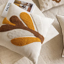 Axyaa Geometric Embroidery Cotton Pillow Cover for Sofa Bed Decoration