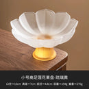 Axyaa Lotus Fruit Plate for Living Room Coffee Table, Pink Nut Refreshment Plate