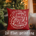 Axyaa Christmas Patterned Pillow Cover for Sofa, Bedroom, Car - Rectangular Back Cushion