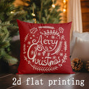 Axyaa Christmas Patterned Pillow Cover for Sofa, Bedroom, Car - Rectangular Back Cushion