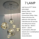 LED Lava Pendant Light by Axyaa - Geometric Design Ceiling Lamp for Home, Bar, Bedroom