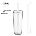 Axyaa Tritan Tumbler 590ml Clear Straw Cup for Outdoor & Office Drinks