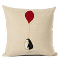 Axyaa Penguin Cushion Cover: Cute Sofa Pillow for Kids & Living Room, 45x45cm
