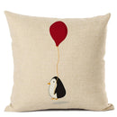 Axyaa Penguin Cushion Cover: Cute Sofa Pillow for Kids & Living Room, 45x45cm